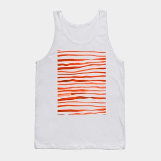 Irregular watercolor lines - orange Tank Top